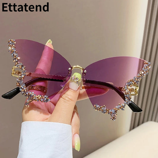 Diamond Sonnenbrille cute  butterfly